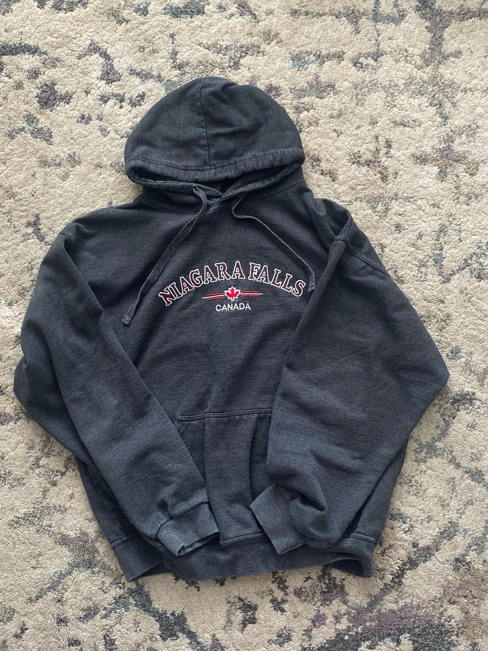3/$25 Niagara Falls Canada Embroidered Hooded Sweatshirt - Dark Gray